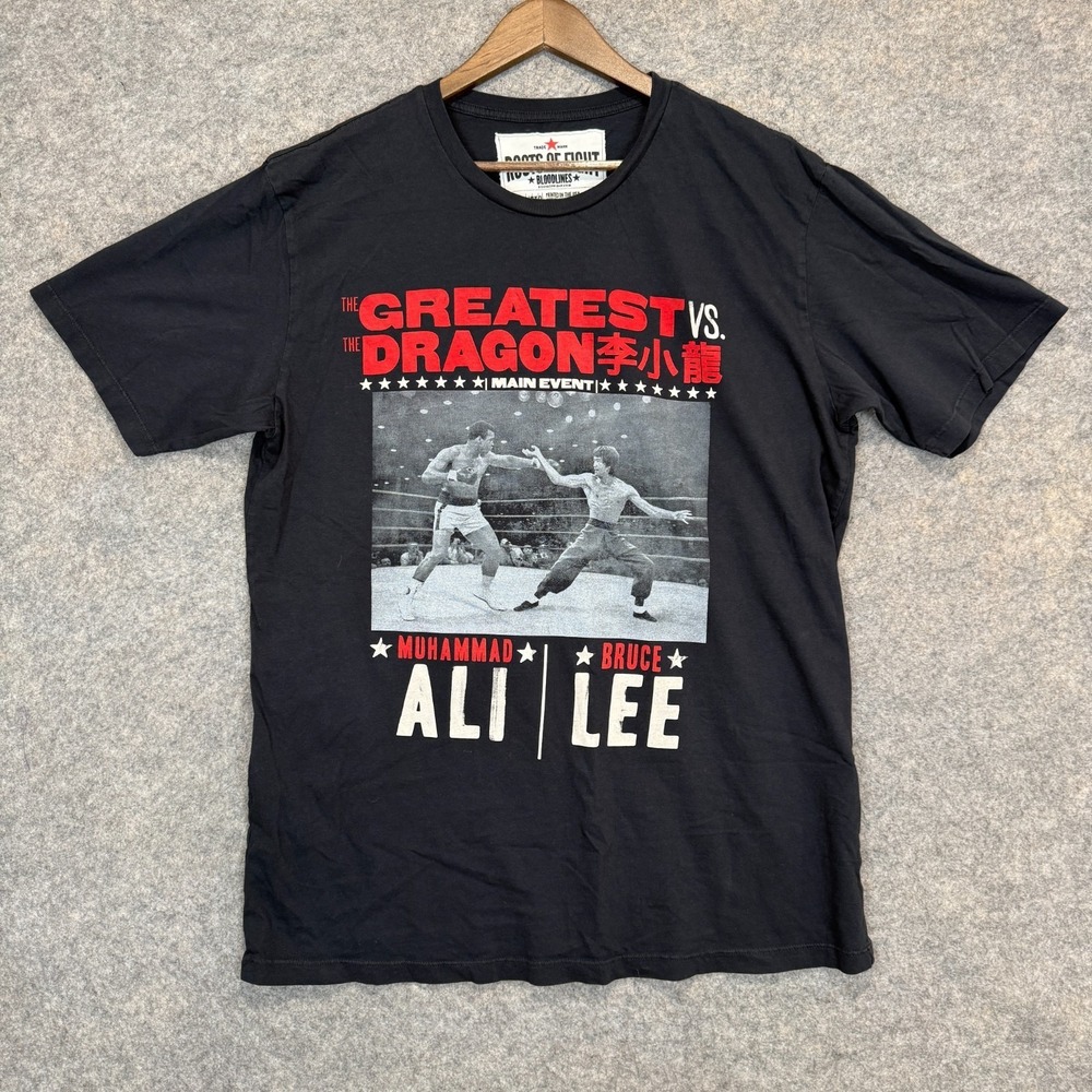 RO Roots of Fight Bloodlines Shirt 2XL Muhammad Ali vs Lee Main Event Greatness